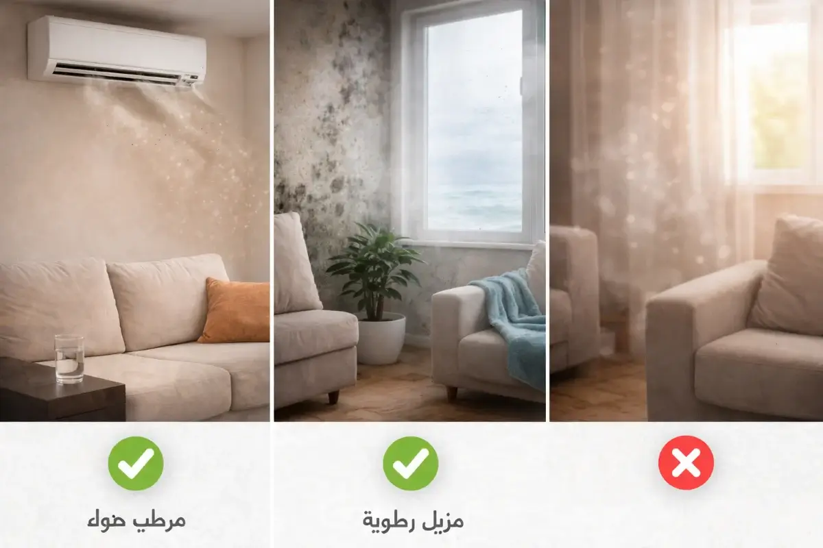 اختيار الجهاز المناسب حسب حالة المنزل بين الجفاف والرطوبة أو عدم الحاجة لجهاز