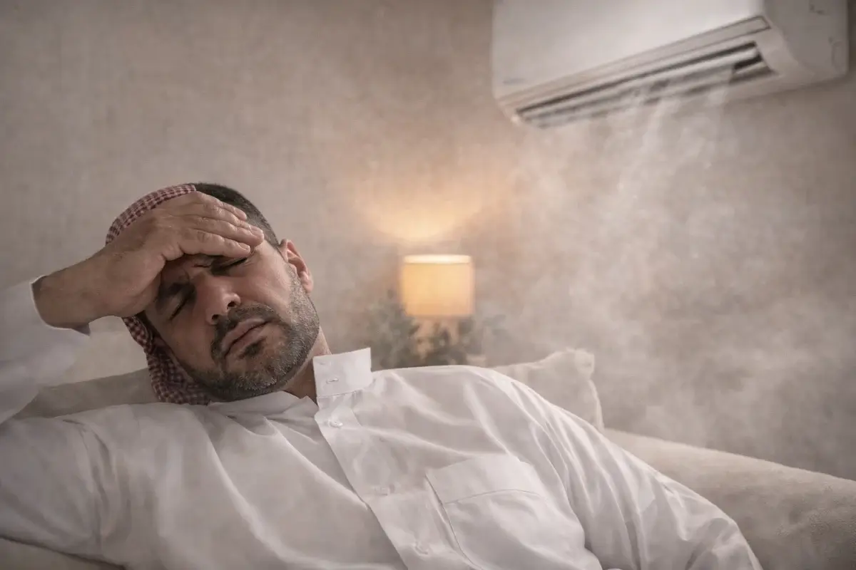تأثير المكيف على جفاف الهواء داخل المنزل في السعودية