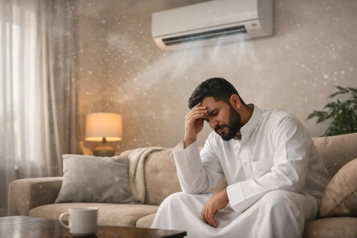 مشاكل جودة الهواء داخل المنزل السعودي بسبب الغبار والمكيف
