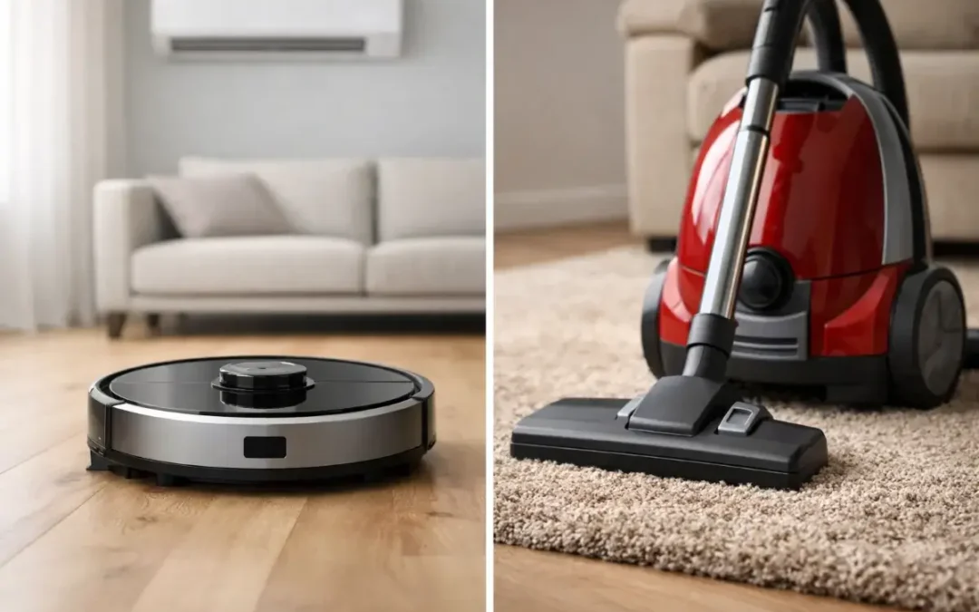 المكنسة الروبوت vs المكنسة التقليدية: أيهما يناسب بيتك في السعودية؟