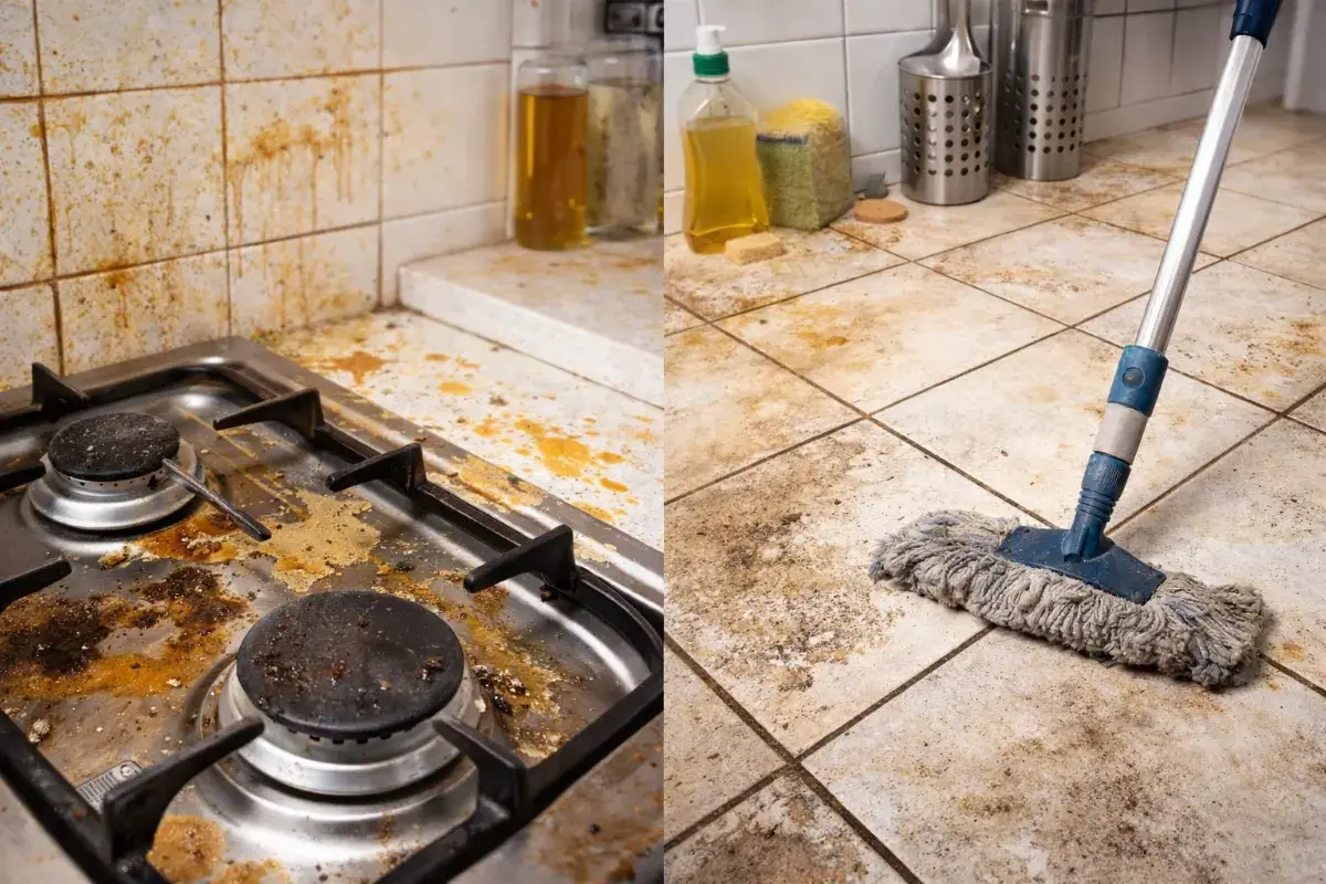 دهون المطبخ التي لا تختفي رغم التنظيف اليومي في الشقق