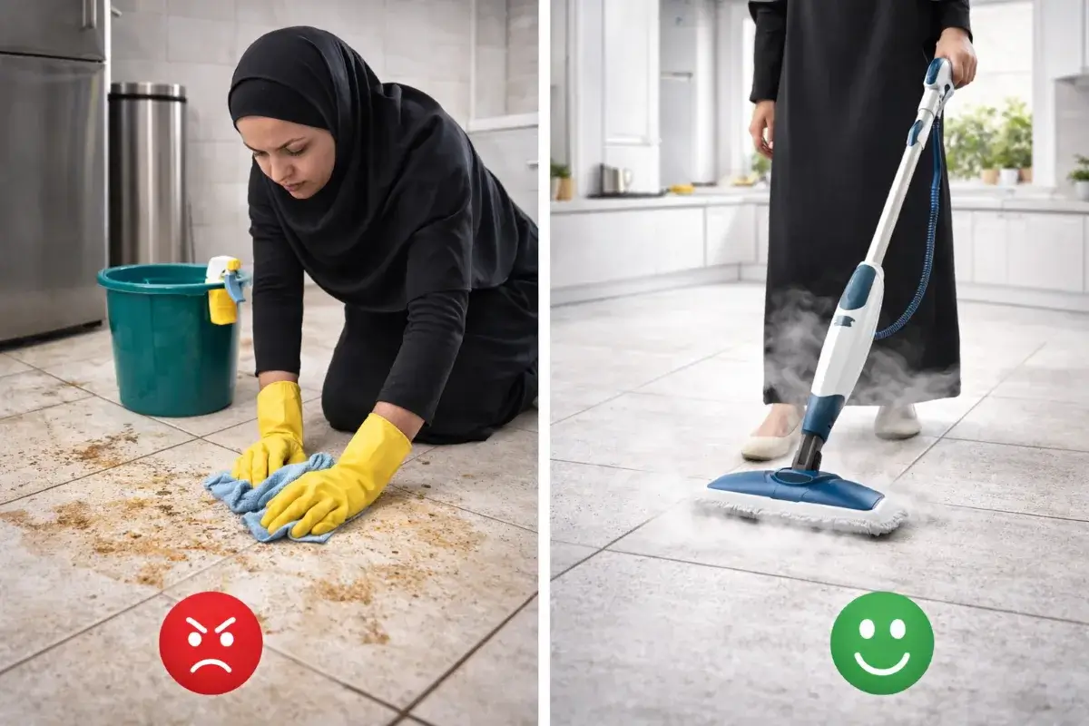 مقارنة بين التنظيف بالبخار والتنظيف التقليدي داخل المنزل