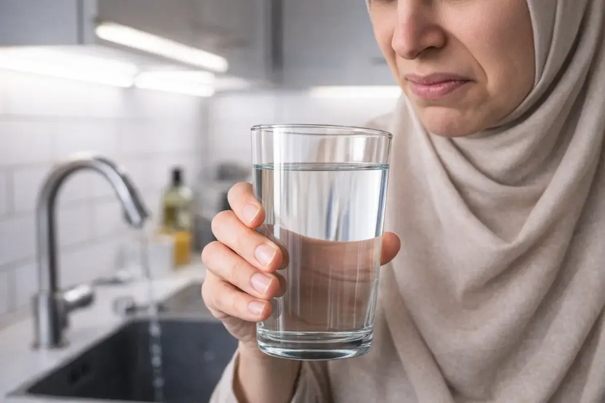 مشكلة طعم الماء السيء داخل المنزل في السعودية بسبب الخزان أو الأنابيب