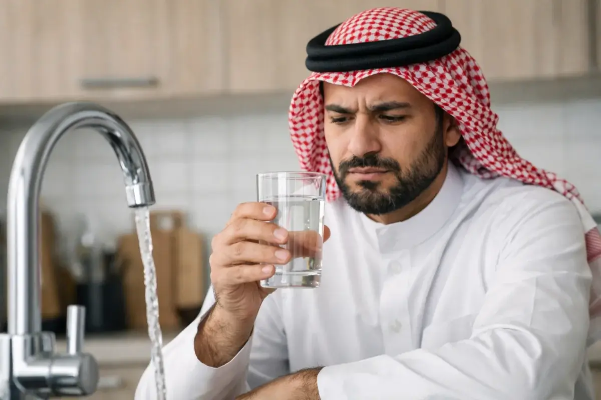ماء الحنفية داخل منزل يسبب تردد في الشرب بسبب الطعم أو الجودة